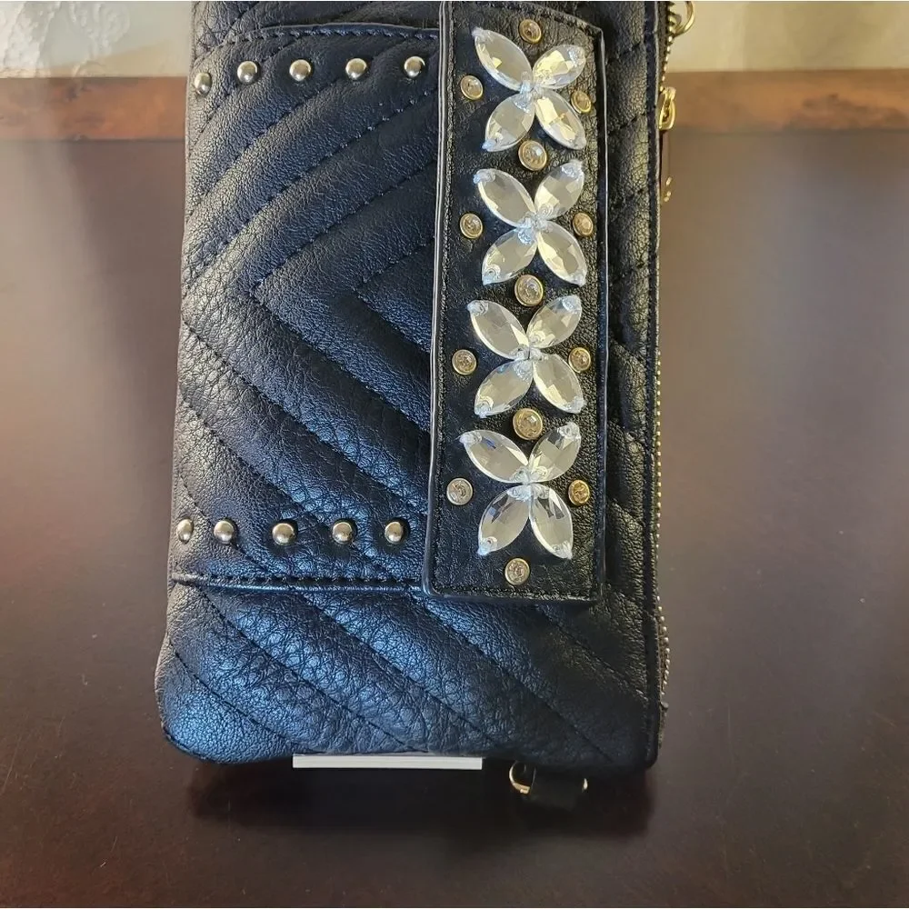 BRAND NEW CHARLIE'S BLACK VEGAN LEATHER SMALL BAG